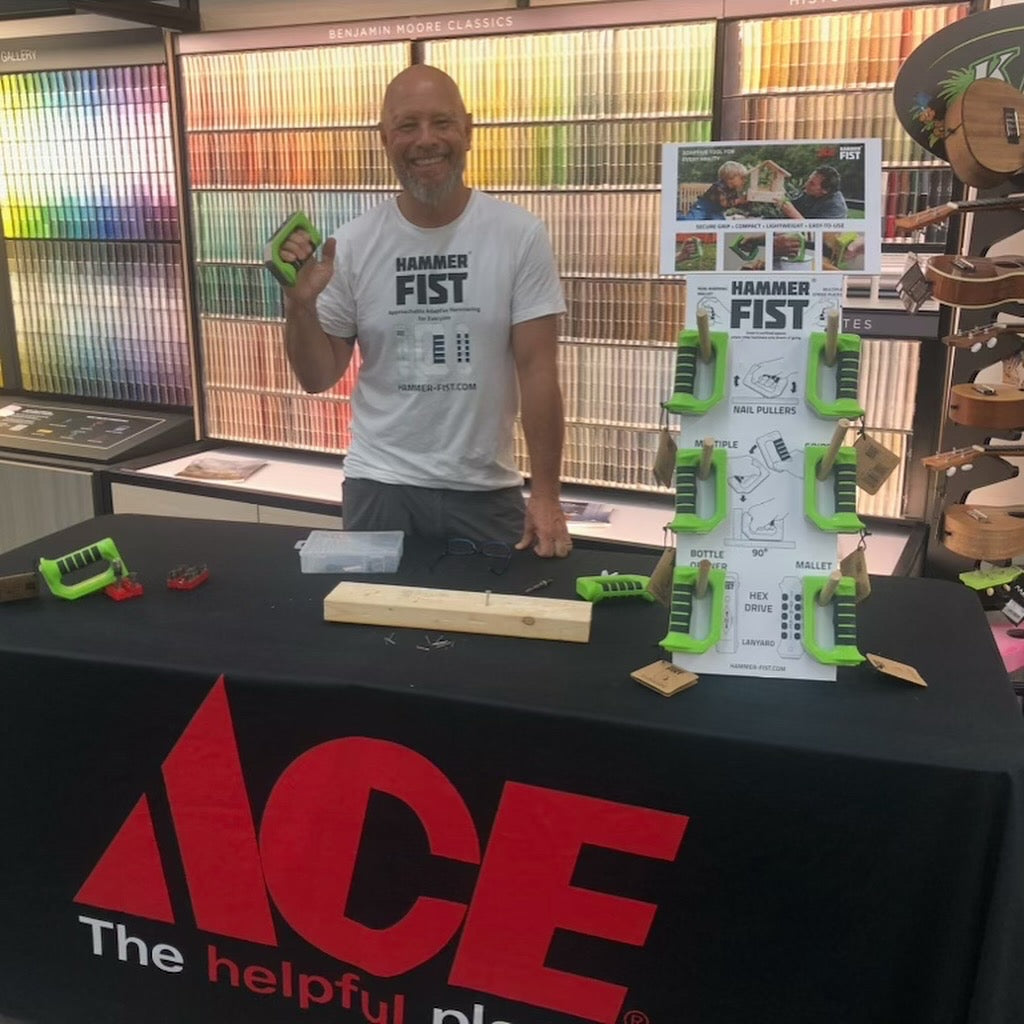 Hammer Fist retail display at Ace Hardware